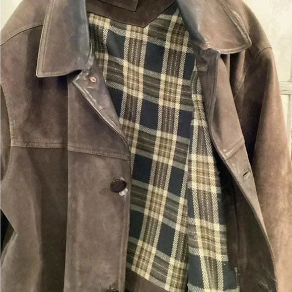 Vintage JOHN ASHFORD Soft Leather Bomber Jacket Mens Brown insulated - Picture 3 of 4